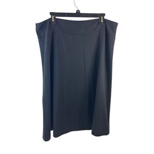 Lands end xl size 18-20 elastic pull on skirt packable classic black